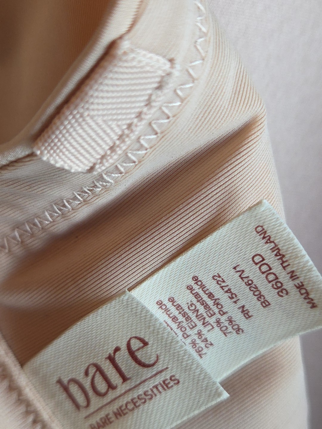 Bare Women's Beige Solid Strapless Convertible Un… - image 10