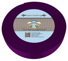 Country Brook Design 1 1/2 Inch Purple Heavy Duty Nylon Webbing, 5 Yards