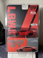 1/64 Mini GT LB WORKS Lamborghini Huracan Red Mijo Blister LHD Liberty Walk LBWK
