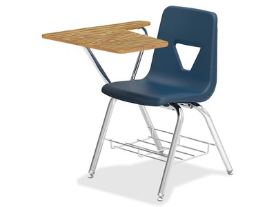 Lorell Tablet Arm Study Top Student Combo Desks-2/CT Chair, 30'' x 29.5'' x 20'', N