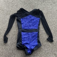 Weissman Girls Dance Costume / Leotard  - Lyrical Acro Modern - Black Purple  MC