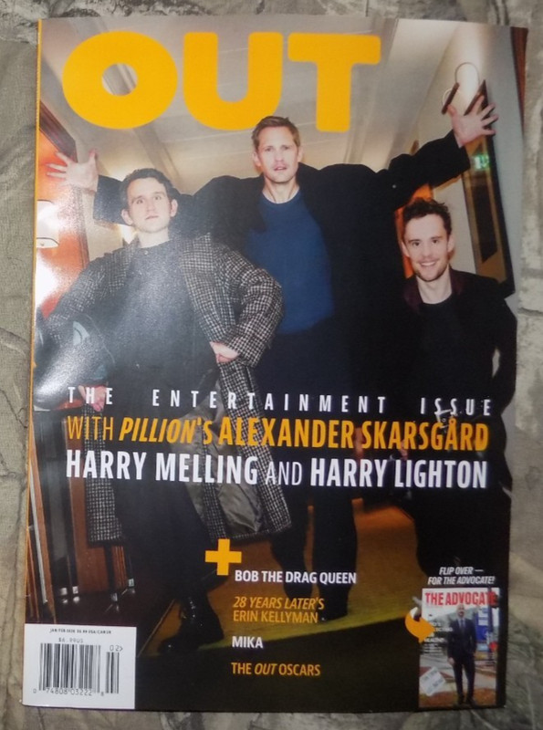 THE ENTERTAINMENT ISSUE WITH PILLION`S SKARSGARD, MELLING & LIGHTON OUT MAGAZINE