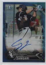 2016 Bowman Chrome Prospects Blue Refractor 111/150 Corey Zangari Auto 0q1p