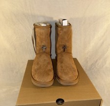 Custom Chrome Heart brown Men's UGG Boots size 8 read description 