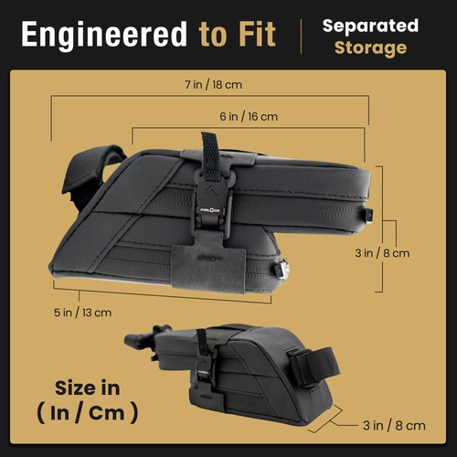 Lumiere & Co. Magnetic Quick-Release Bike Saddle Bag – Double Compartment, Lo... - Picture 4 of 7