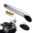 Chrome Universal Motorcycle Chrome Exhaust Pipe Bracket Slip On Chopper Bobber