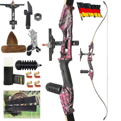 56'' Recurve Bogen Set 40/45/50lbs Aluminum Praxis Schießen Bogenschießen Jagd