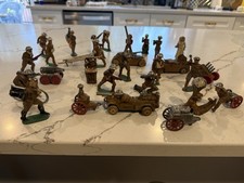 Vintage 1930s Barclay/Manoil Lead Toys-Lot Of 28 WWI Army Soldiers And Vehicles