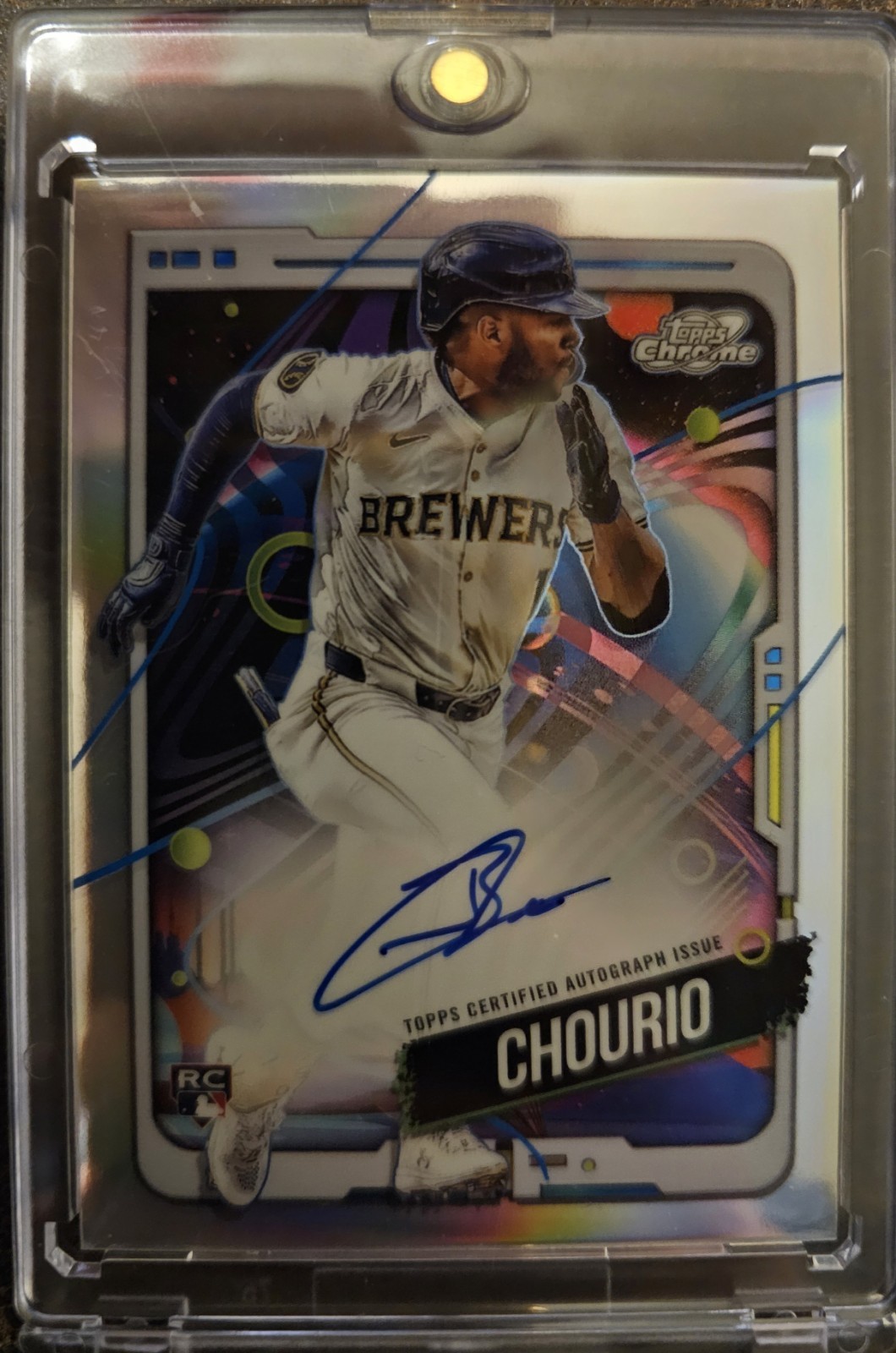 2024 Topps Cosmic Chrome Jackson Chourio OnCard Auto Variation RC CCA-JC Brewers