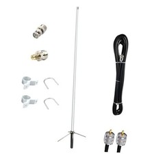 Dual Band VHF UHF 2m 70cm Base Station Antenna, 150W, UHF Female, 4.5 ft with