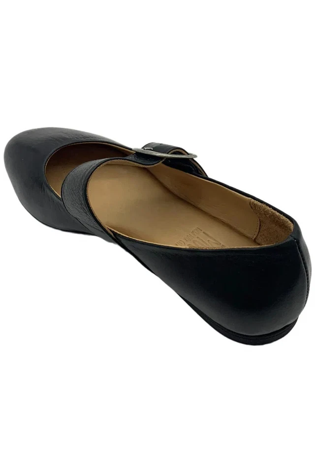 Sapatilhas femininas Miz Mooz de couro Mary Jane Kaity pretas - Imagem 3 de 3