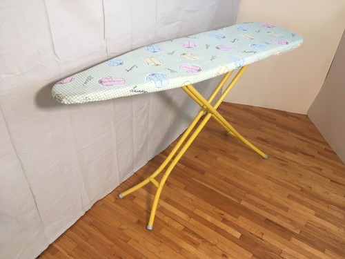**Vintage MCM ARCH LEG IRONING BOARD FULL SIZE ADJUSTABLE HARVEST GOLD MUSTARD - Picture 3 of 22