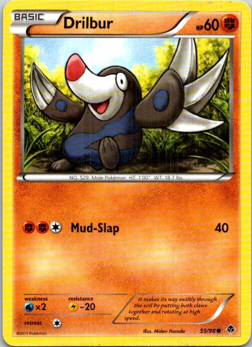 Drilbur (55) Pokemon Emerging Powers Lightly played