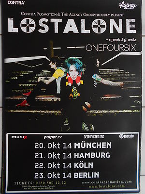 LOSTALONE 2014 TOUR - orig. Concert Poster - Konzert Plakat - DIN A1