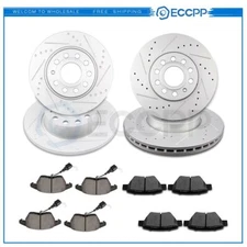 For Volkswagen Beetle Jetta Golf Eos Front Rear Brake Rotors And Metallic Pads
