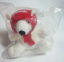COCA-COLA إصدار محدود POLAR BEAR لعبة محشوة Snow Cap MALAYSIA 4" Tall 2012