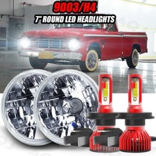 7 Round Glass Headlight Lamp Housings Hilow Beam H4 Led Hid Halogen Bulb 6000k 7 Round Glass Headlight Lamp Housings Hilow Beam H4 Led Hid Halogen Bulb 6000k