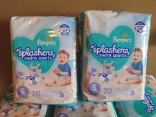 "TWO" 20 Count Packs Pampers Splashers Swim Pants Size Small 13-24 lb Diapers