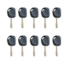 10 New Uncut Transponder Key Replacement for Jaguar 4D60 Glass Chip Tibbe 6 Cuts