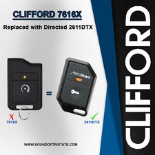 Clifford 7616X Directed Electronics 1-Way 1 Button Remote for DS4/DS4 