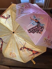 Lot Of 2 Woman s Collapsible Travel Umbrellas Ethnic Religious Themed