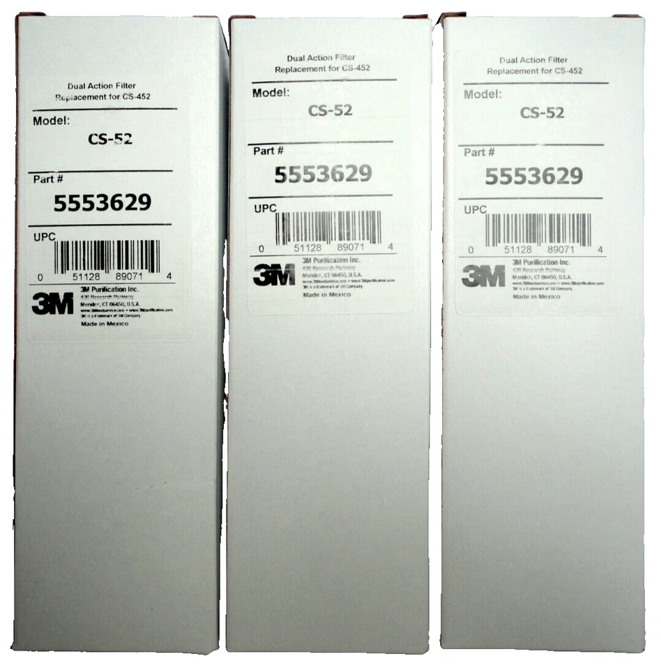 3x, water filters, for, Bosch, fridge, freezer, 3M, CS-52, 00640565, 640565, - Image 2 of 4