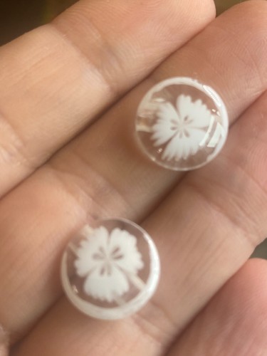 13mm Clear Round Resin flower Shank Buttons Great For Cardigans Knitting Sewing - Picture 3 of 14