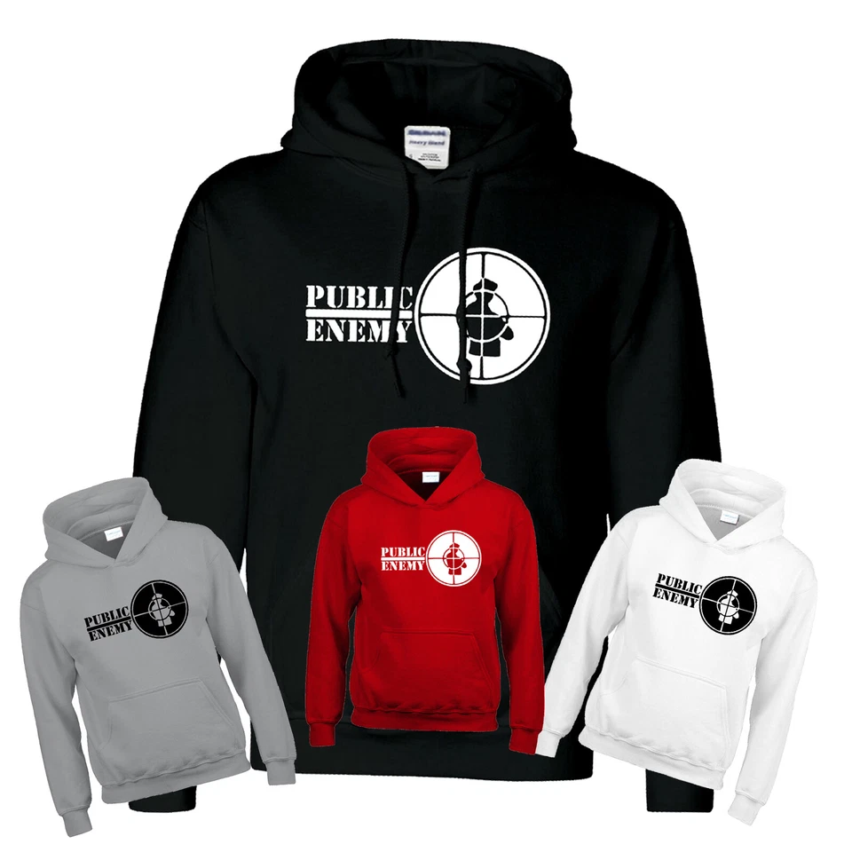 PUBLIC ENEMY Hoody Old School HIPHOP Fight Target The Power Kids