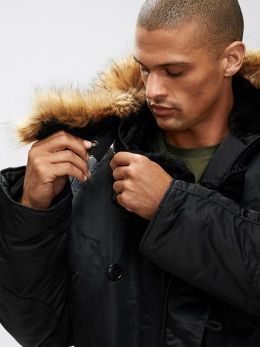 Parka Alpha Industries N-3B clima frío extremo negra, verde salvia MJN31000C1 - Imagen 14 de 17