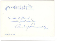 Rudolf Schwarz Signed Musical Quote 1958 Conductor Autograph Auschwitz Survivor