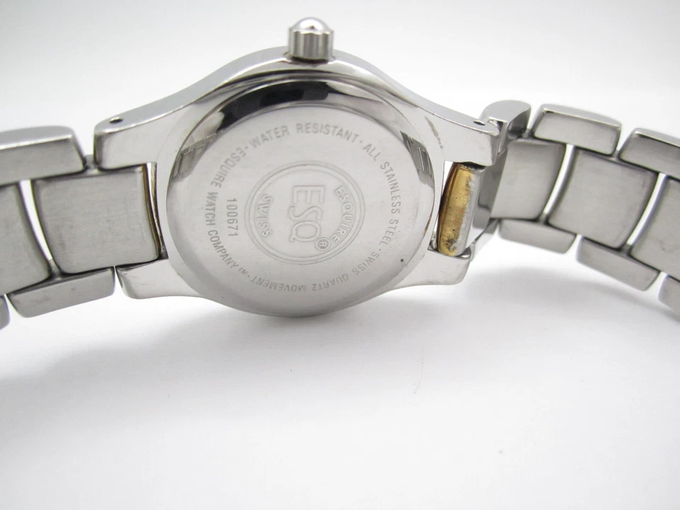 Reloj redondo causal esfera 27 mm analógico WR de cuarzo suizo ESQ para mujer (G17) Foto 3 de 4