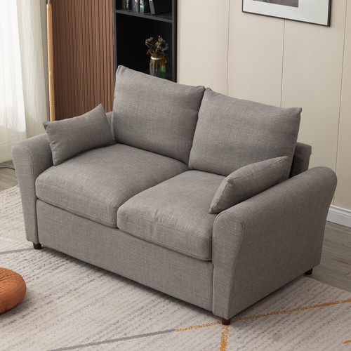 2 / 3 Seater Sofa with Storage Solution Linen Fabric Couch Love Seat Settee - Picture 37 of 74