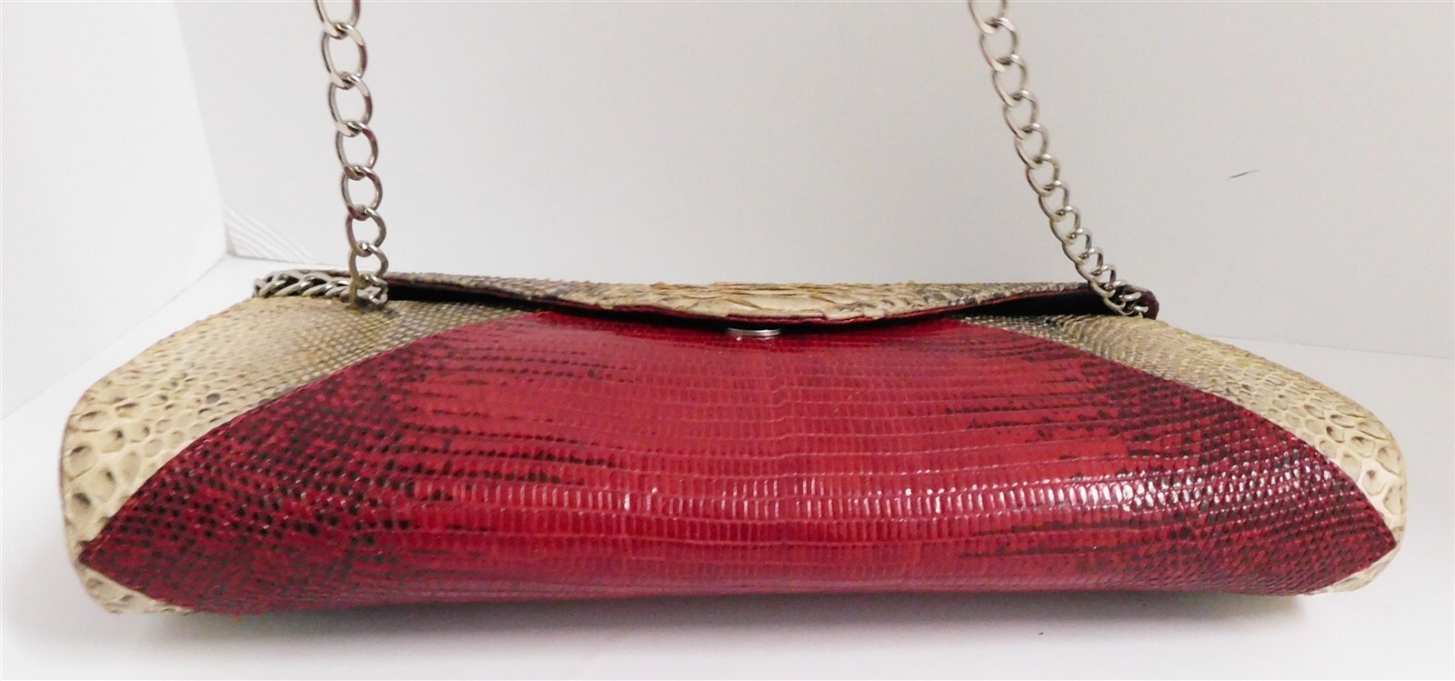 Eileen Kramer Genuine Python Red Lizard Reptile C… - image 7