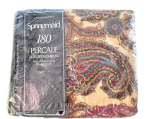 NEW Vintage Springmaid 3 Piece Twin Bed Sheet Set Classic Paisley
