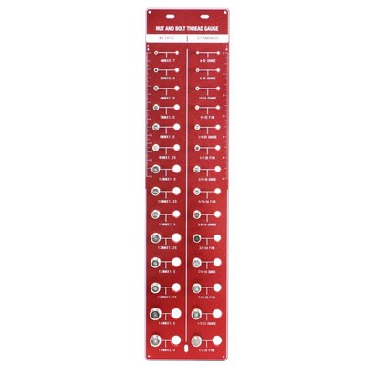 Nut and Bolt Thread Checker 28 Thread Identifier Gauge Inch Metric Screw Size