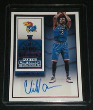 2015 Panini Contenders Draft Tickets Red RC Auto Cliff Alexander #166 Jayhawks