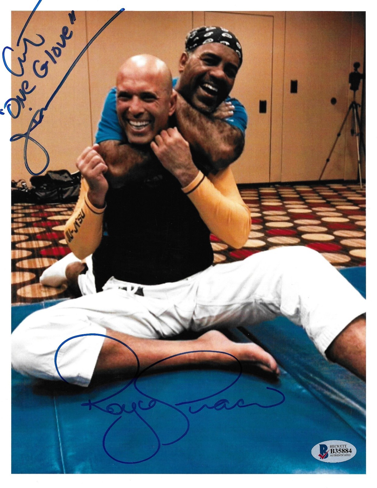 Royce Gracie & Art Jimmerson Signed 8.5x11 Photo BAS Beckett COA UFC 1