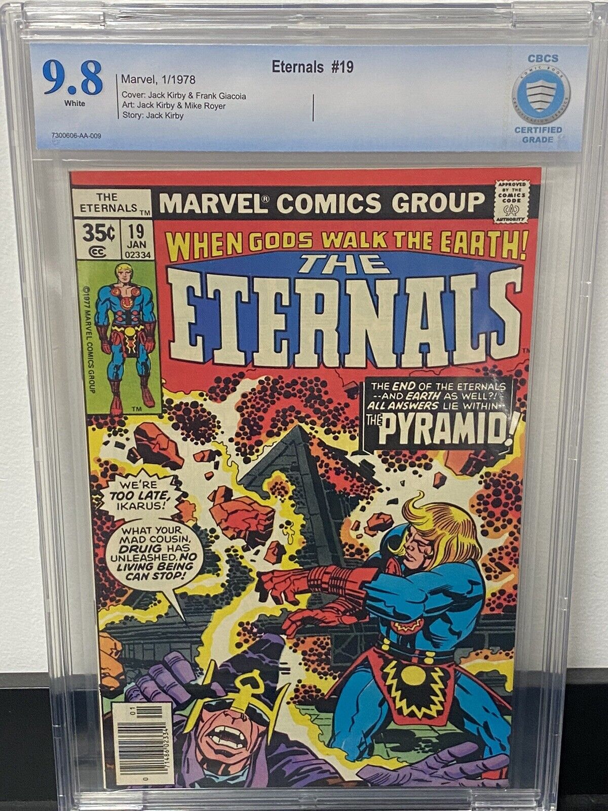 Eternals #19 CBCS 9.8 (Marvel 1978 Not CGC) Newsstand Final Issue