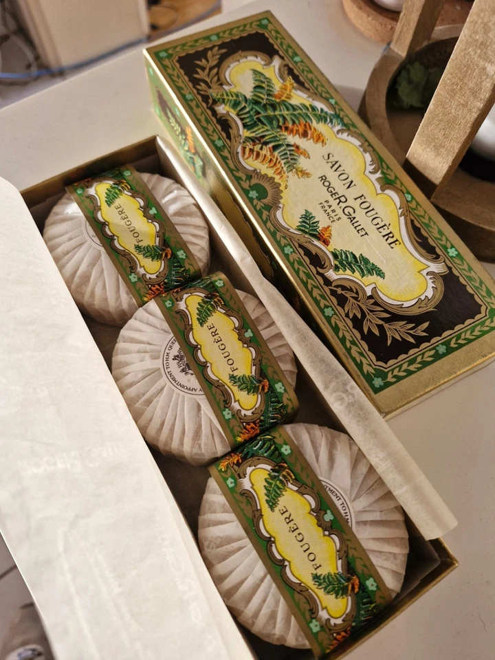 Vintage Roger & Gallet „Savon Fougère“ Seifen-Set – Paris 3x 100g - Bild 2 von 3