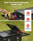 Gas Griddle, 2 Burner Flat Top Grill, 28 inch Grill Plate Foldable Propane Gridd