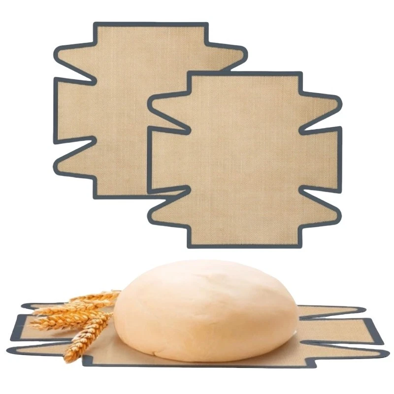 NonStick Silicone Bread Loaf Pan Liners 2 Pcs Baking Mats for Convenient Use