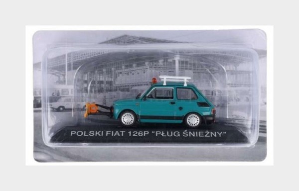 Edicola FIA6 Fiat 126P Schneepflug 1984 Blau G - Spielzeugauto-image