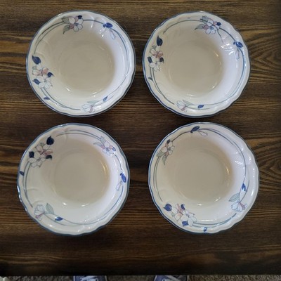Epoch Korean (4-SET) Ceramic Floral Bowls 7'' Dishwasher Microwave Oven Safe