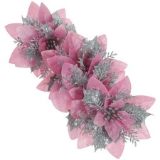  12 Pcs Stella Di Natale Fiore Fiori Finti Artificiale Poinsettia