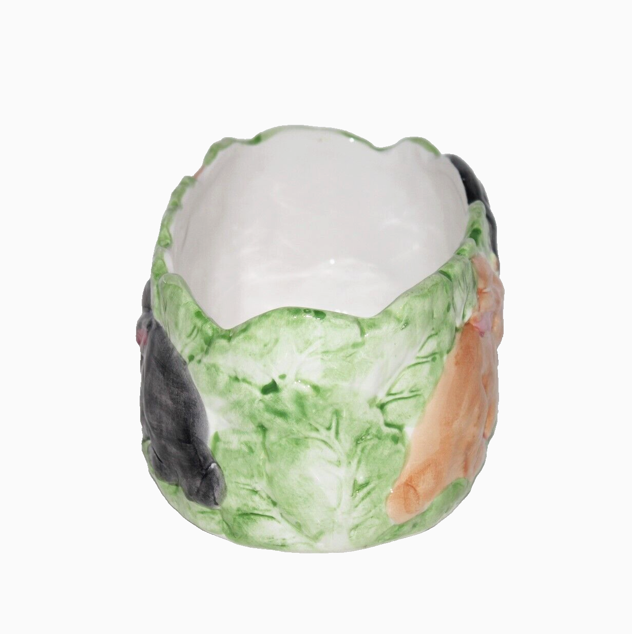 World Bazaars Bunny Rabbit Bowl Planter Basket Ceramic Ariela ...