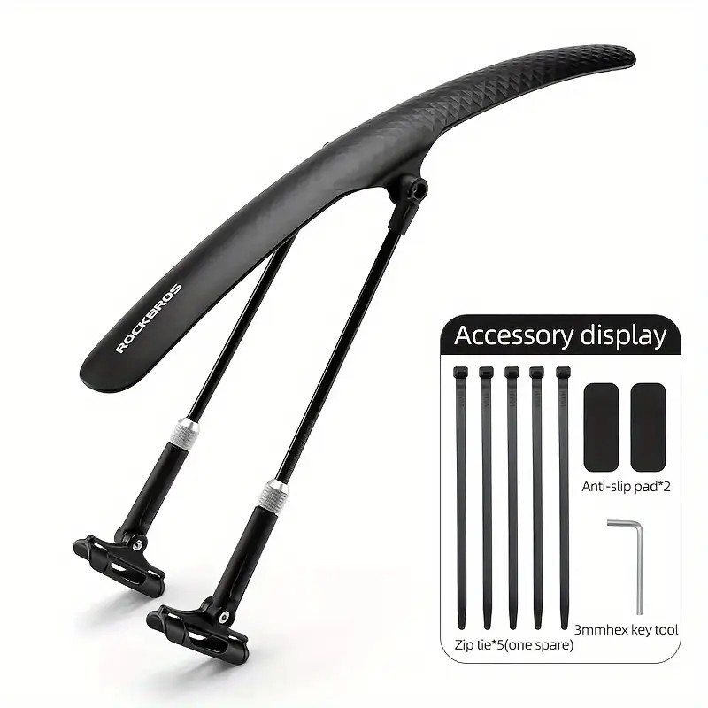 Garde-boue avant arrière 700 pour vélo de route course et gravel noir aspect carbone