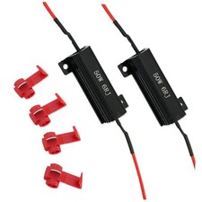 50 W 6 Ohm Load Resistor, Fast Heat Dissipation Resistor, Repair 2 PCS Black