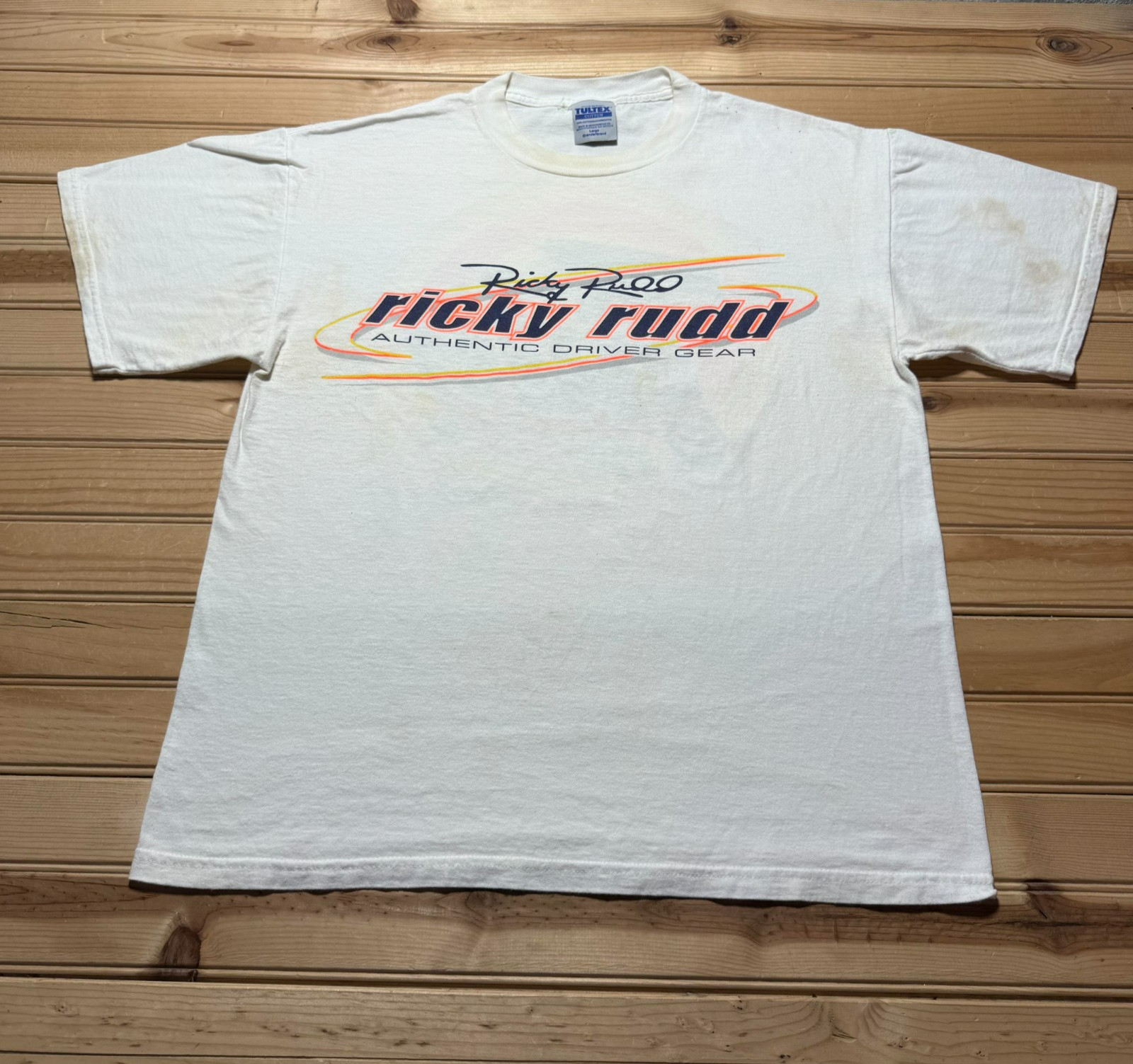 Vintage 90s Ricky Rudd Tide Racing Team Winston Cup Series NASCAR Shirt - Large