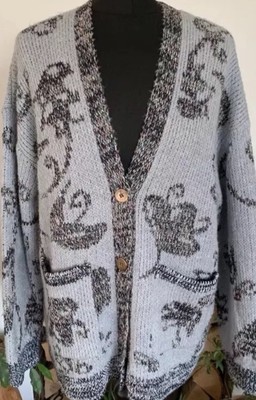 Rare Zara Metallic Thread Soft Jacquard Knit Cardigan - Small-medium Oversized