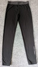 Le Bent Core 260 Bottoms Leggings Kids Sz 9-10 Rayon Merino Wool Blend Black